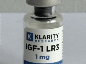 IGF-1 LR3 1mg lyophilised research compound vial with aluminium cap