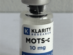 MOTS-c 10mg lyophilised research compound vial with aluminium cap