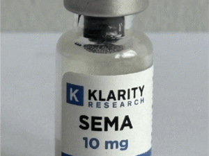 Semglutide 10mg lyophilised research compound vial with aluminium cap